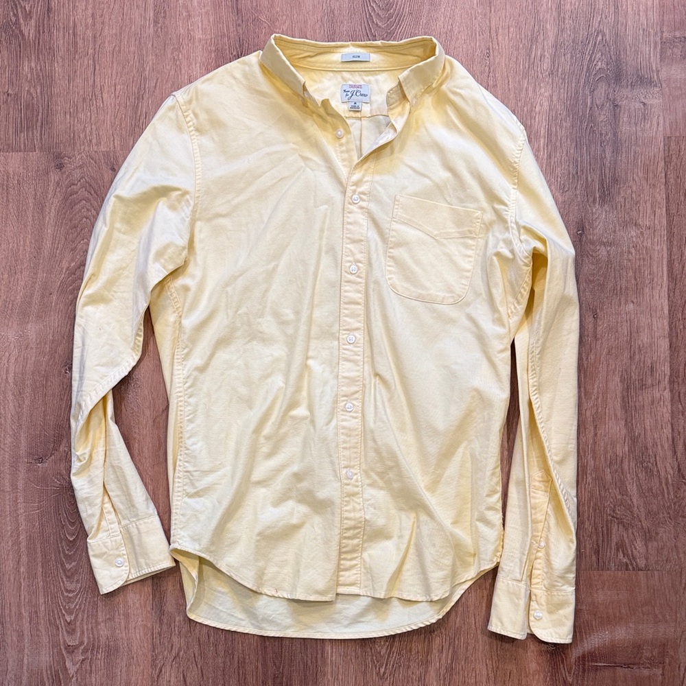 J. Crew Pale Yellow Men's Button-Down Shirt